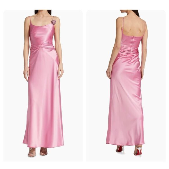 Mach & Mach Silk & Crystal-Appliqué Gown Size 12 $1275 - Picture 1 of 11